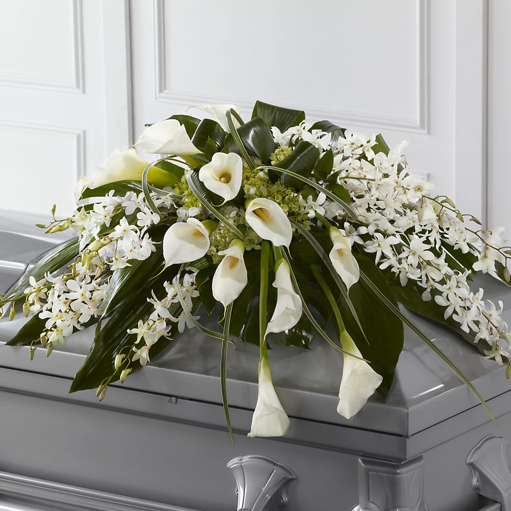 Angel Wings Casket Spray – Sunflower Florist Of Virginia Llc, Alexandria VA