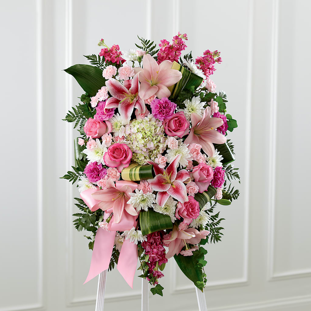 Comforting Standing Spray – Sunflower Florist Of Virginia Llc, Alexandria VA
