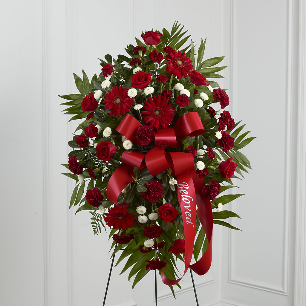 Treasured Memories Standing Spray – Sunflower Florist Of Virginia Llc, Alexandria VA