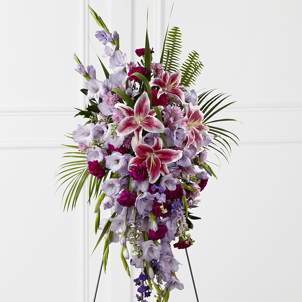 Tender Touch Standing Spray – Sunflower Florist Of Virginia Llc, Alexandria VA