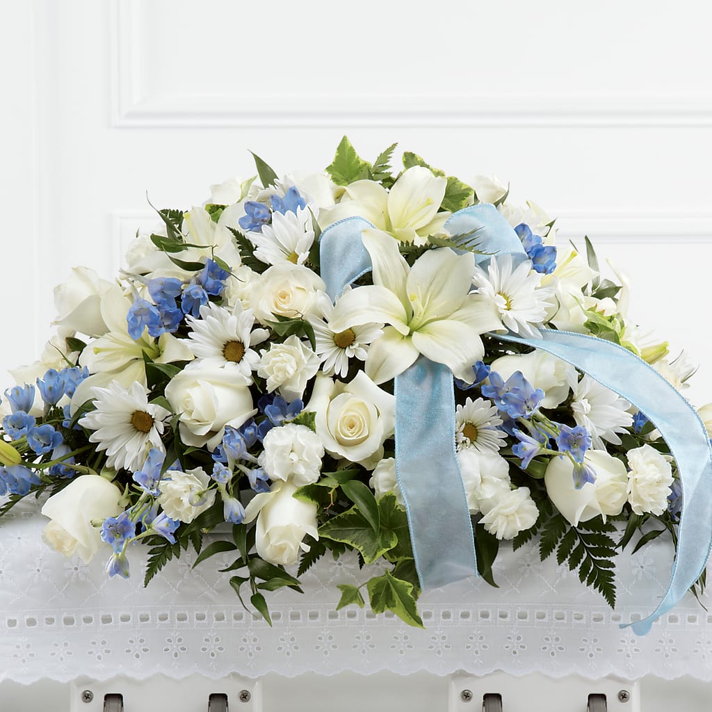 Tender Treasure Casket Spray – Sunflower Florist Of Virginia Llc, Alexandria VA