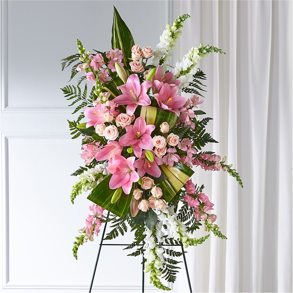 Elegant Embrace Standing Spray – Sunflower Florist Of Virginia Llc, Alexandria VA