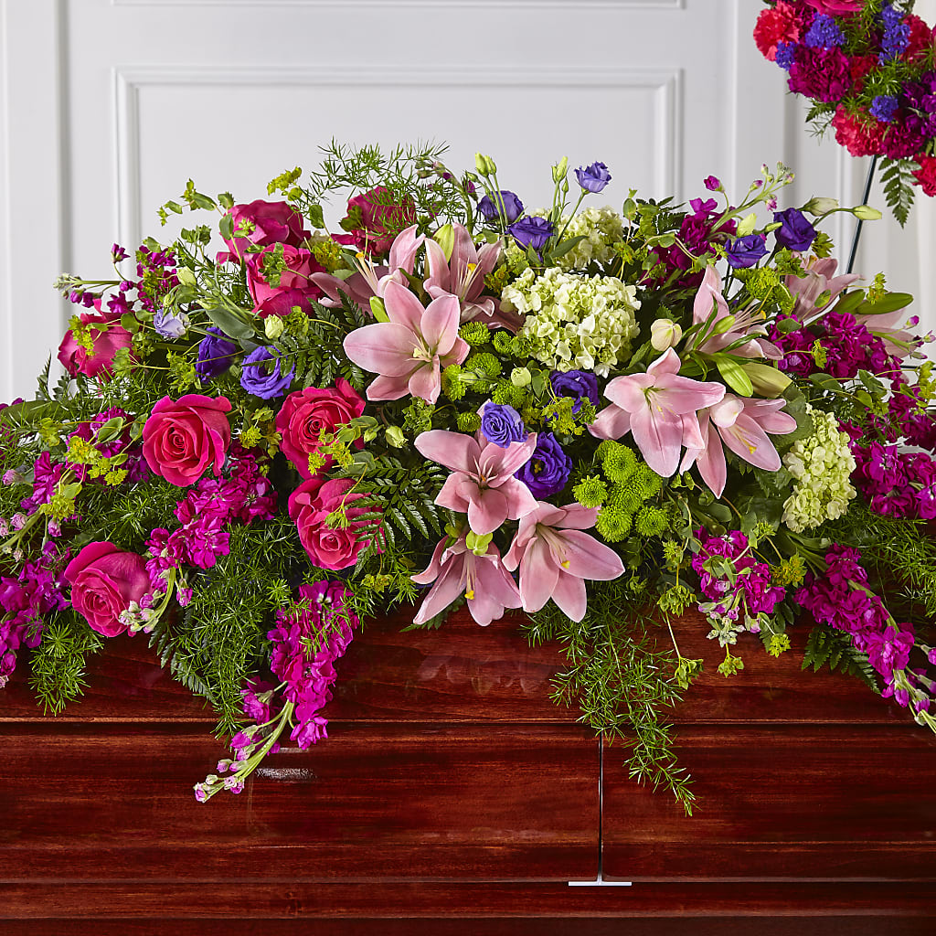Radiant Tribute Casket Spray – Sunflower Florist Of Virginia Llc, Alexandria VA