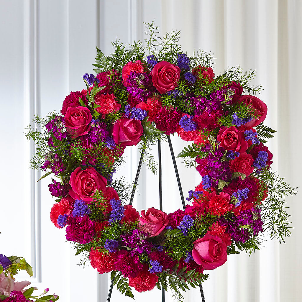 Calming Colors Wreath – Sunflower Florist Of Virginia Llc, Alexandria VA