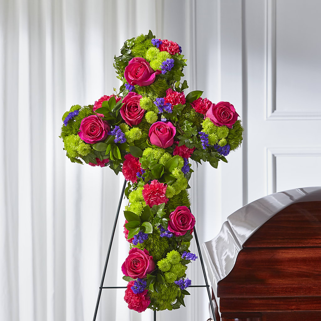 Tribute Rose Floral Cross – Sunflower Florist Of Virginia Llc, Alexandria VA
