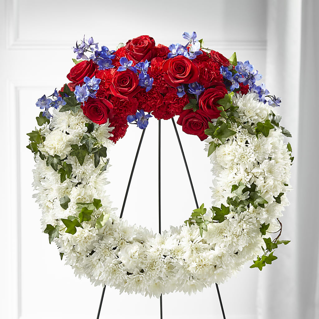 Patriotic Passion Wreath – Sunflower Florist Of Virginia Llc, Alexandria VA