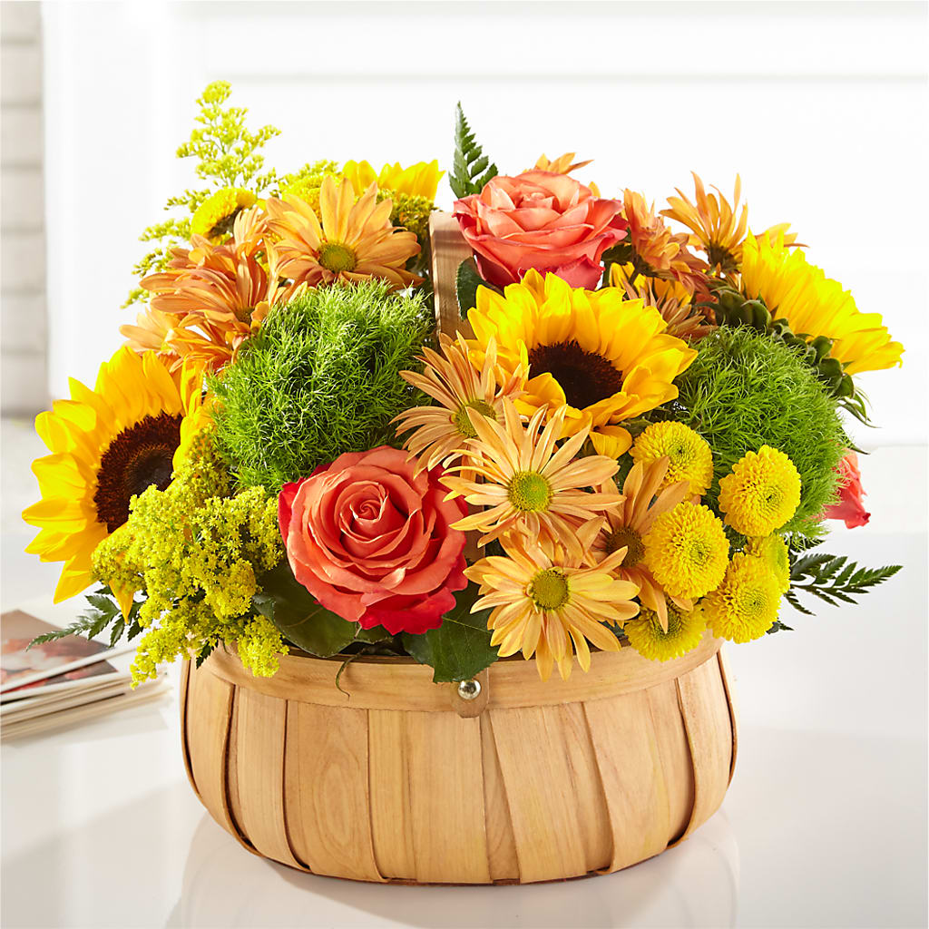 Harvest Sunflower Basket – Sunflower Florist Of Virginia Llc, Alexandria VA