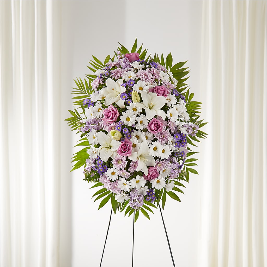 Surrounded by Love Standing Spray – Sunflower Florist Of Virginia Llc, Alexandria VA