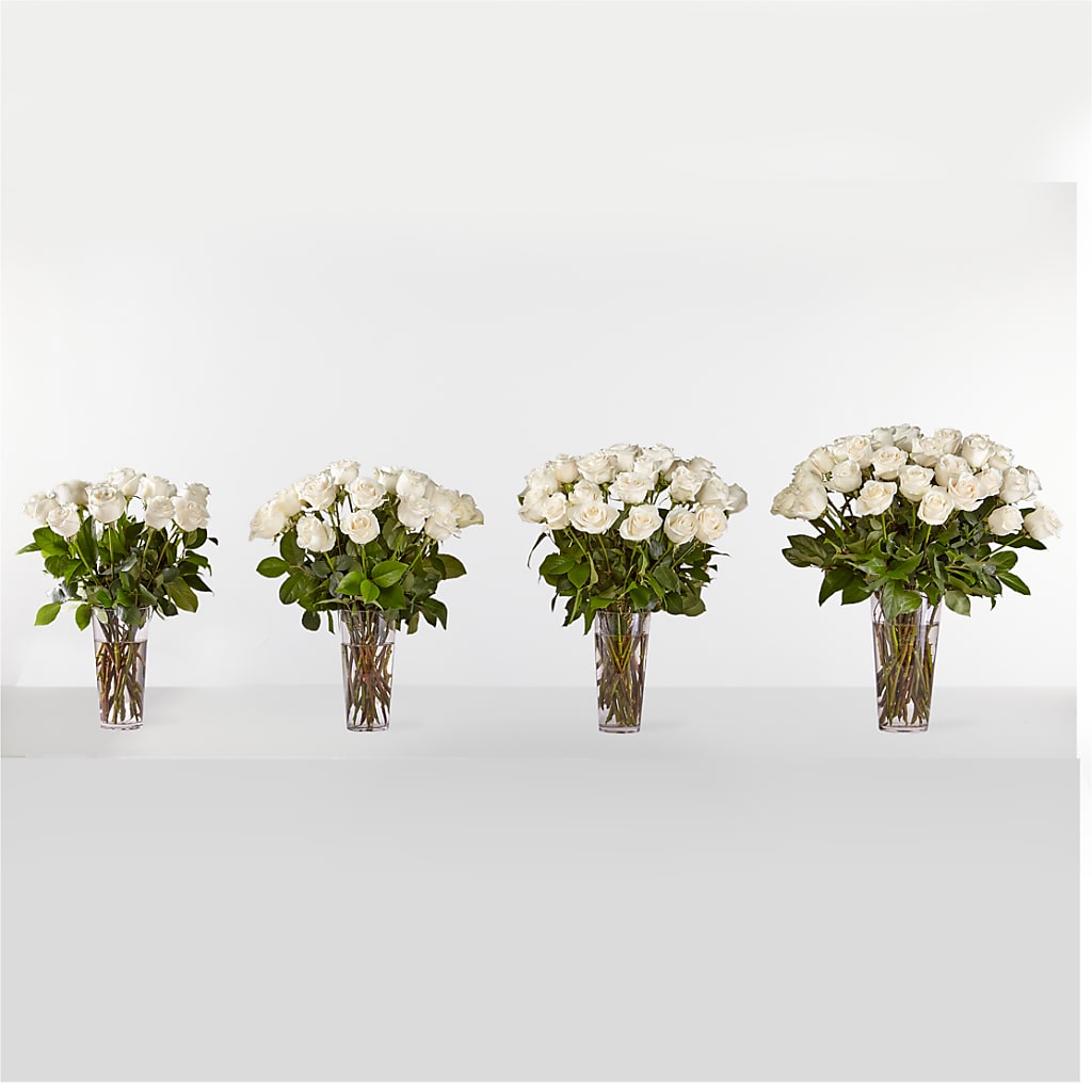 Long Stem White Rose Bouquet –  Sunflower Florist Of Virginia Llc, Alexandria VA
