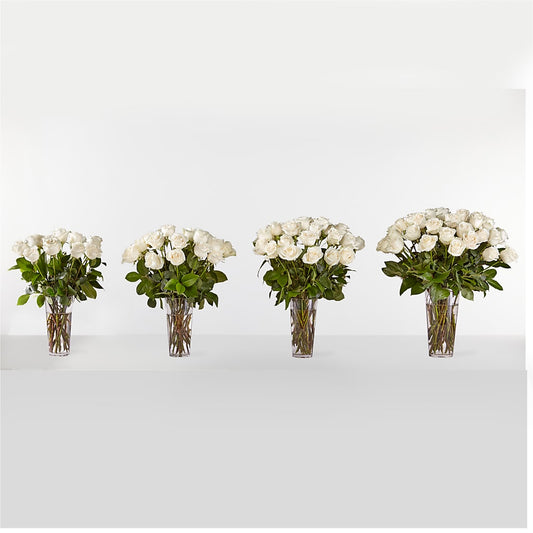Long Stem White Rose Bouquet –  Sunflower Florist Of Virginia Llc, Alexandria VA