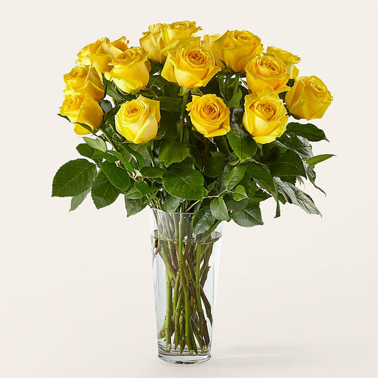 Long Stem Yellow Rose Bouquet –  Sunflower Florist Of Virginia Llc, Alexandria VA