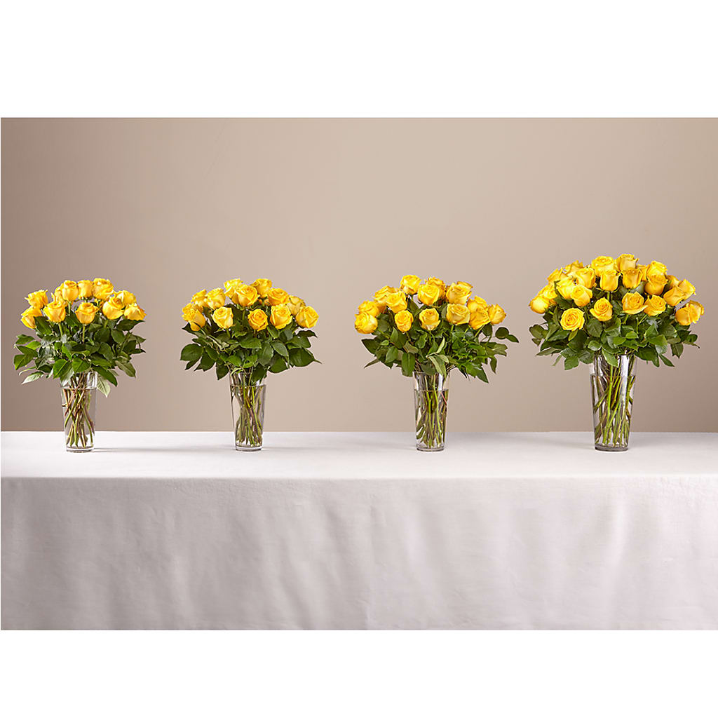 Long Stem Yellow Rose Bouquet –  Sunflower Florist Of Virginia Llc, Alexandria VA
