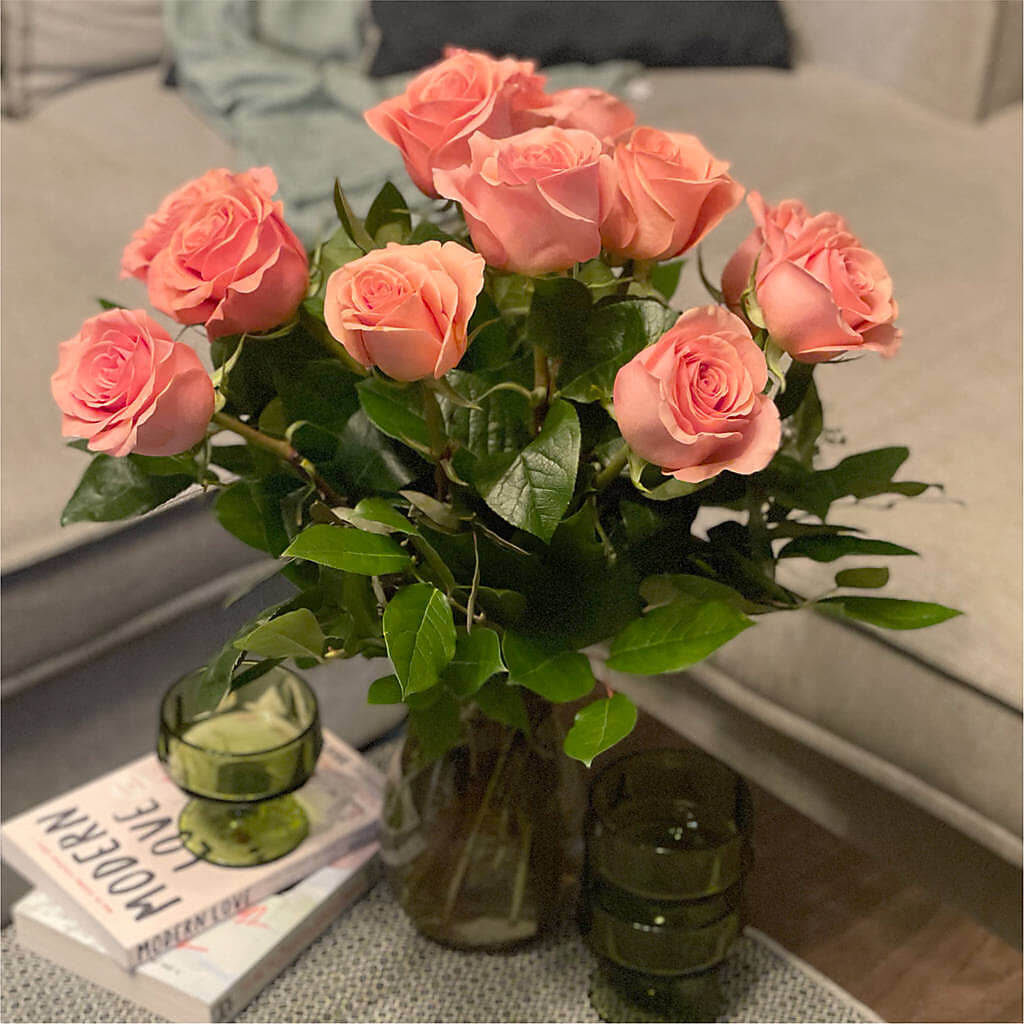 Long Stem Pink Rose Bouquet –  Sunflower Florist Of Virginia Llc, Alexandria VA