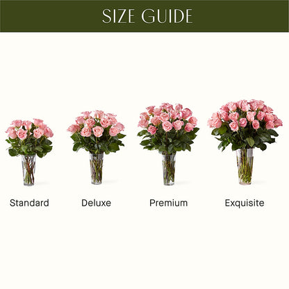 Long Stem Pink Rose Bouquet –  Sunflower Florist Of Virginia Llc, Alexandria VA
