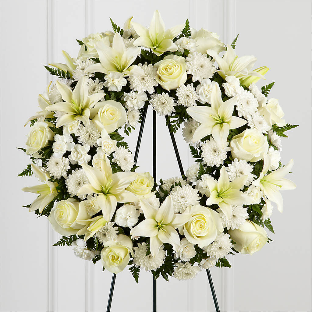 Treasured Tribute Wreath –  Sunflower Florist Of Virginia Llc, Alexandria VA