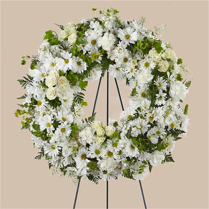 Faithful Wishes Wreath –  Sunflower Florist Of Virginia Llc, Alexandria VA