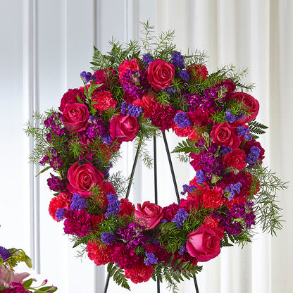 Calming Colors Wreath –  Sunflower Florist Of Virginia Llc, Alexandria VA