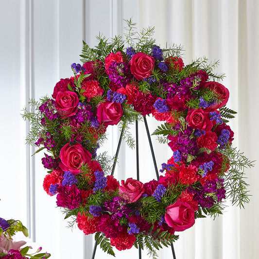 Calming Colors Wreath –  Sunflower Florist Of Virginia Llc, Alexandria VA