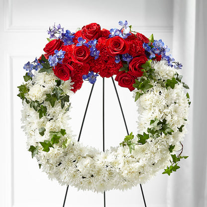 Patriotic Passion Wreath –  Sunflower Florist Of Virginia Llc, Alexandria VA