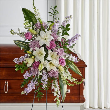 Grateful Hearts Standing Spray –  Sunflower Florist Of Virginia Llc, Alexandria VA