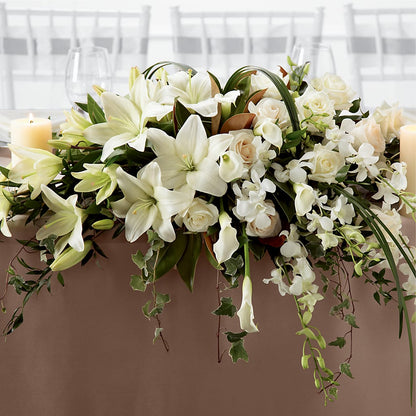 White Linen Arrangement –  Sunflower Florist Of Virginia Llc, Alexandria VA